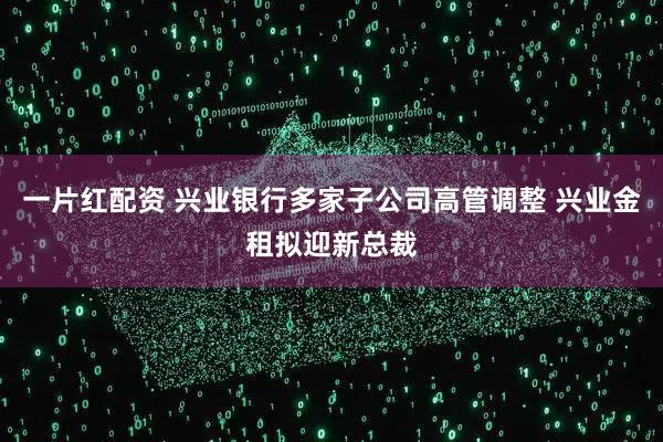 一片红配资 兴业银行多家子公司高管调整 兴业金租拟迎新总裁